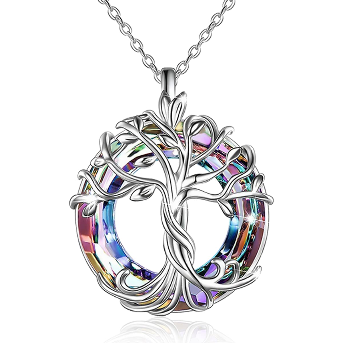 SANNIDHI Tree of Life Alloy Necklace for Women Girls,Fashion Wardrobe Accessory Charms Jewellery for Dress jacket Daily Party Gift-Silver SANNIDHI Tree of Life Alloy Necklace for Women Girls,Fashion Wardrobe Accessory Charms Jewellery for Dress jacket Daily Party Gift-Silver